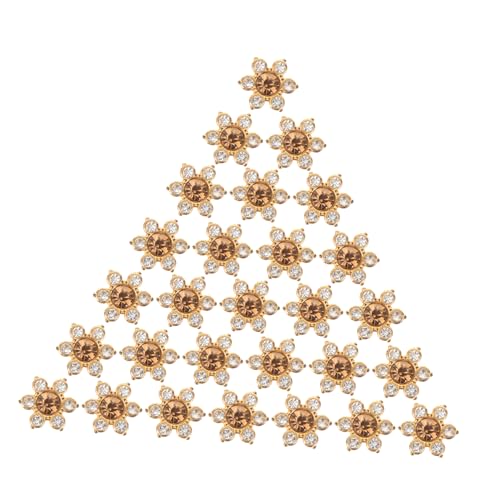 Anneome 100 Stück Strass Knöpfe für Diy Basteln Blumige Design Nähknöpfe Elegantes Zubehör für Kleidung und Dekoration von Anneome