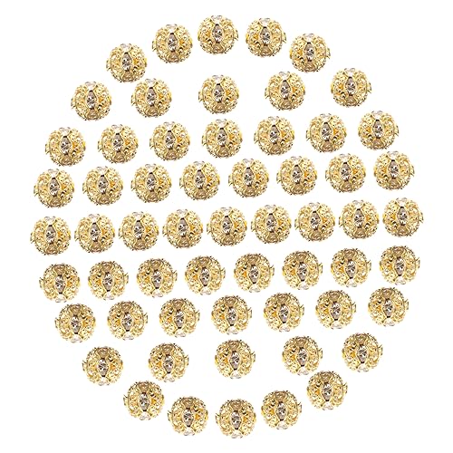 Anneome 100 Stück Strass Spacer Perlen für Diy Schmuckherstellung Runde Leichte Abstandshalter für Armbänder und Bastelprojekte Schmuckideen von Anneome