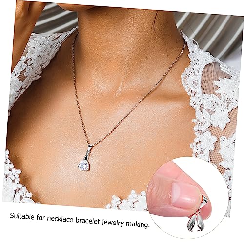 Anneome 100 Stück Teiliges Anhänger Verschlüsse Messing Kettenverbinder für Halsketten Schmuck DIY Goldfarbene und Silberfarbene Pinch Clips Robust und Vielseitig für Schmuckherstellung von Anneome