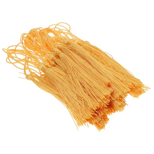 Anneome 100 Stück Teiliges Goldfarbener Chinesischer Knotentasseln aus Polyester Handgefertigte Quasten für DIY Schmuckherstellung Lesezeichen Handyanhänger und Bastelzubehör Anneome 100 Stück Teiliges Goldfarbener Chinesischer Knotentasseln aus Polyester Handgefertigte Quasten für DIY Schmuckherstellung Lesezeichen Handyanhänger und Bastelzubehör von Anneome