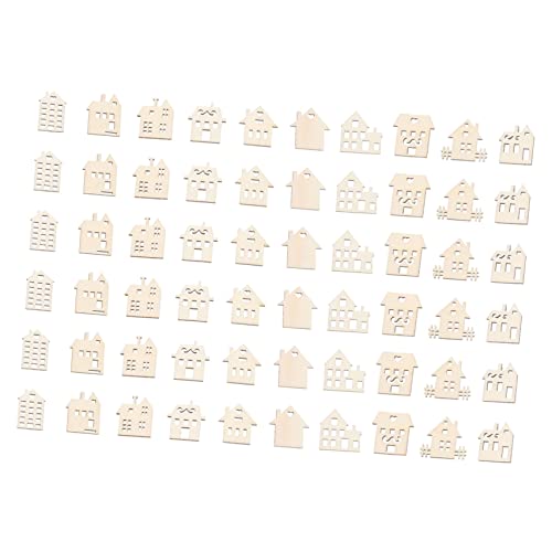 Anneome 100 Stück Unbehandelte Holzscheiben für Diy Hausförmige Holzstücke zum Basteln für Malen Dekorieren und Kreative Projekte mit Kindern Anneome 100 Stück Unbehandelte Holzscheiben für Diy Hausförmige Holzstücke zum Basteln für Malen Dekorieren und Kreative Projekte mit Kindern von Anneome