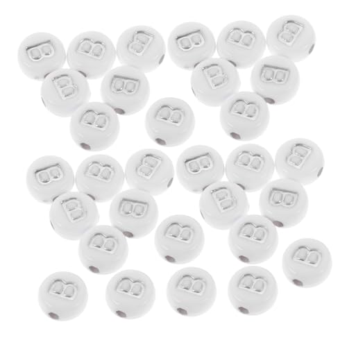 Anneome 100 Stück Weiße Acryl Buchstabenperlen mit Silberner Beschriftung Flach-runde Alphabet Beads für DIY Schmuck Armbänder Halsketten und Kreative Bastelprojekte Anneome 100 Stück Weiße Acryl Buchstabenperlen mit Silberner Beschriftung Flach-runde Alphabet Beads für DIY Schmuck Armbänder Halsketten und Kreative Bastelprojekte von Anneome