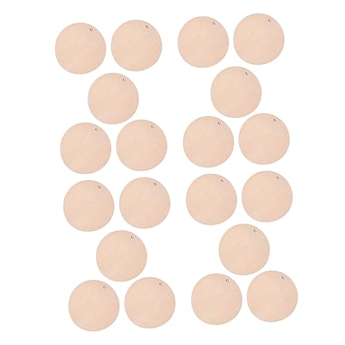 Anneome 100 Stück feste Holzspäne holzarbeiten woodwork holzperle holzpanele plank board Herstellung Dekoration Nummernschilder DIY Anhänger aus Holzspänen Material für DIY-Ohrringe Khaki von Anneome
