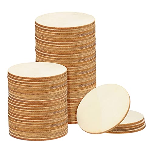 Anneome 100 Stück runde holzscheibe selber machen Basteln für rundes Brett Zeichnung Bausätze Bastelbedarf für Schulmaterial für Scheiben 5 mm Holzscheibe Hölzern von Anneome