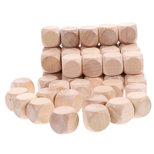 Anneome 100 Stück sechsseitige hühner bastelzeug Holzblöcke zabawki stymulujące rozwój Pädagogisches groß Farbwürfel Holzklötze zum Basteln leere Holzwürfel von Anneome