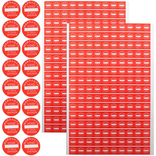 Anneome 1000 Stck. Runde Warnaufkleber Selbstklebende Etiketten für Sicher und Praktisch für Elektronische Geräte Einfache Anwendung und Hohe Sichtbarkeit von Anneome