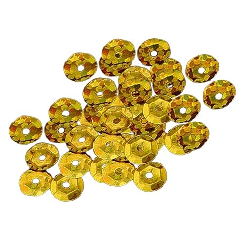 Anneome 1000 Stück Bunte Pailletten Schüttgut Dekoration Feines Glitzern Goldperlen Strasssteine ​​nähen Trimmen Schnell Nähzubehör Funkeln Runden Pailletten Zum Basteln Zahlen Golden von Anneome