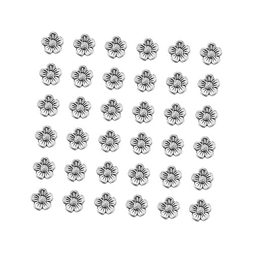Anneome Perlen 8 Mm Legierung Silber Sonnenblumen- Für Die Schmuckherstellung Zubehör von Anneome