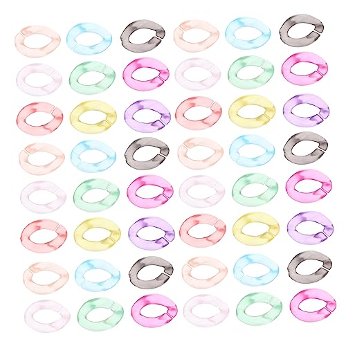 Anneome 100Stücke Acryl Verbindungsringe für DIY Projekte Beutelkettenglied Anschlüsse für Schultergurte Schmuck und Bastelarbeiten Bunten Farben von Anneome