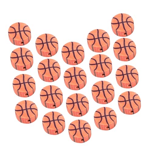 Anneome 100Stücke Basketball Tonperlen für DIY Schmuckherstellung Leichte Polymerperlen für Armbänder und Vielseitige Bastelperlen zur Kreativen Gestaltung von Anneome