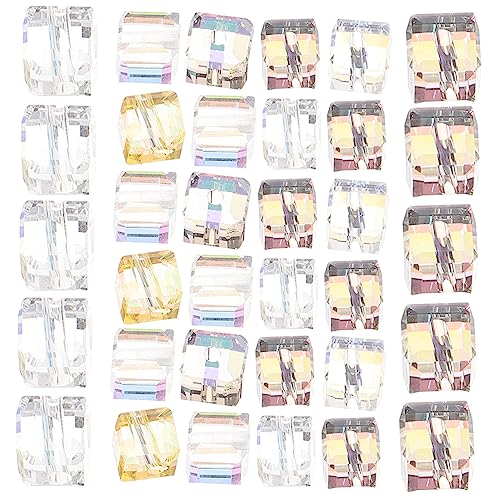 Anneome 100Stücke Kleine Glasperlen für DIY Schmuck Quadratische Bastelperlen Verschiedenen Farben für Armbänder Ohrringe und Mehr Lose Perlen von Anneome