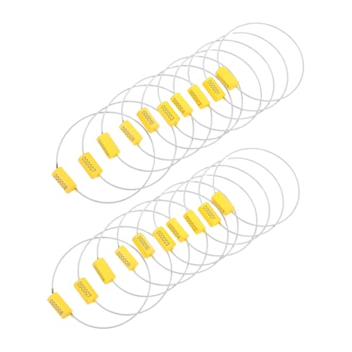 Anneome 100Stücke Sicherheitskabelplomben aus Stahl Manipulationssichere Drahtetiketten Robuste Hochfeste Plomben für Versand und Container für Lkw und Anhänger von Anneome
