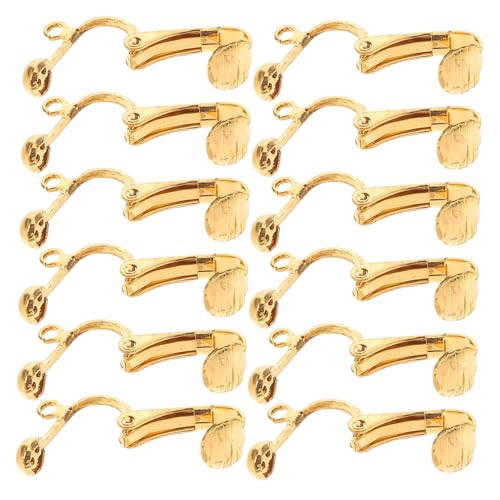 Anneome 100Stücke Teiliges Clip Ohrring Federclip Design für Durchbohrte für DIY Schmuckherstellung Kupfermaterial Goldfarbe Einfach zu Verwenden von Anneome
