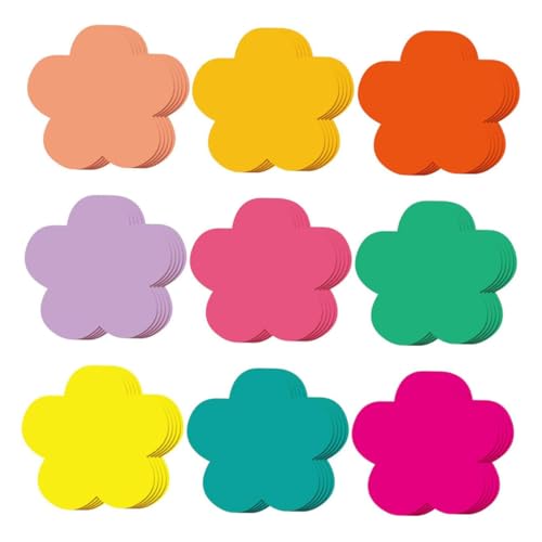 Anneome 108 Stück Bunte Blumenausschnitte Papier Teiliges für Klassenzimmerdekoration DIY Bastelbedarf Frühlingsdeko Leicht Anzubringen Entfernen für Kreative Lernaktivitäten von Anneome