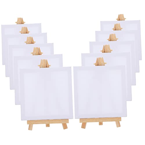 Anneome 10Sätze Mini Staffelei für Ölmalerei Teiliges DIY mit Mini Leinwänden und Rahmen für Kunststudenten und Projekte von Anneome
