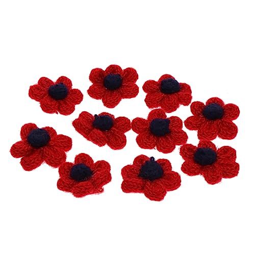 Anneome 10Stücke DIY Blüten Haarschmuck Teiliges Hochwertigem Wollmaterial für Haaraccessoires Taschen Kleidung und Handwerk Leuchtenden Farben von Anneome