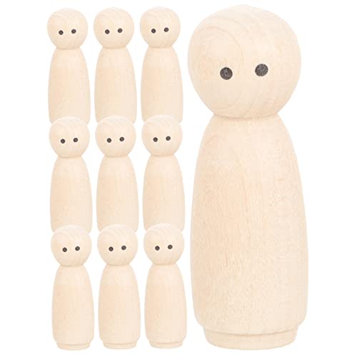 Anneome 10Stücke DIY Holzpuppen Unfertige Peg Puppen für Leichte Naturholzfiguren für Bastelideen für Aktivitäten und Dekoration Anneome 10Stücke DIY Holzpuppen Unfertige Peg Puppen für Leichte Naturholzfiguren für Bastelideen für Aktivitäten und Dekoration von Anneome