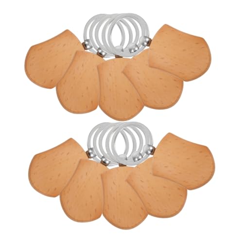 Anneome 10Stücke Holz Schlüsselanhänger Rohlinge für DIY Schildform Gravierbar für Weihnachten für Leicht und Robust Taschen und Schlüssel von Anneome