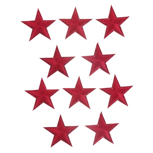 Anneome 10Stücke Kleine Fünfzackige Stern Aufnäher Rote Stickerei Patches Für T Shirt Jeans Und Röcke Dekorative Kleidungsaufkleber Und Stickflecken von Anneome