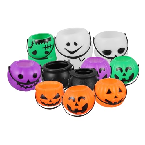 Anneome 11 Stück Teiliges Halloween Süßigkeiten Eimer Leichte Kunststoff Party Favor Buckets mit Griff Tragbare Kürbis und Hexen Motive für Trick Treating und Gruselige Halloween Anneome 11 Stück Teiliges Halloween Süßigkeiten Eimer Leichte Kunststoff Party Favor Buckets mit Griff Tragbare Kürbis und Hexen Motive für Trick Treating und Gruselige Halloween von Anneome