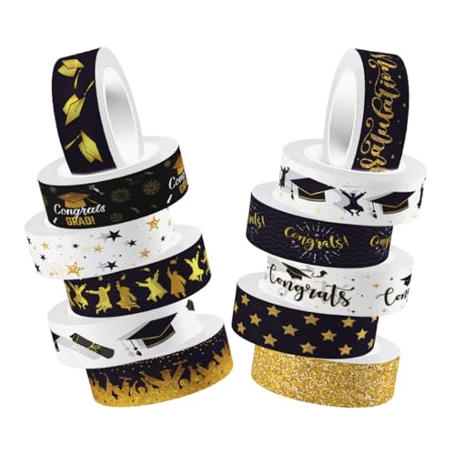 Anneome 12 Rollen Dekorative Washi Tapes Transparentes Klebeband für Diy Projekte Scrapbooking Planer und Geschenkverpackungen für Kreative Bastelarbeiten und Handarbeiten von Anneome