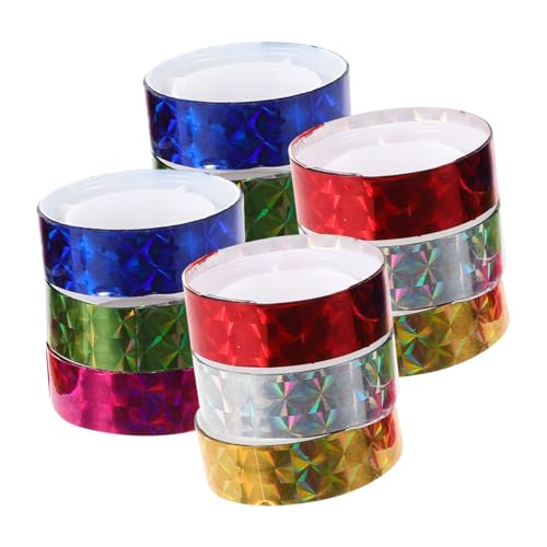 Anneome 12 Rollen Farbige Klebebänder Dekoratives Scrapbook Tape für DIY Journaling und Bastelarbeiten Verschiedenen Designs von Anneome