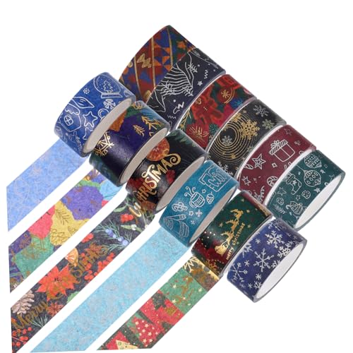 Anneome 12 Rollen Weihnachtliches Washi Klebeband Dekoratives Klebeband für Scrapbooking und Journaling pro für Kreative Bastelprojekte und Dekorationen Anneome 12 Rollen Weihnachtliches Washi Klebeband Dekoratives Klebeband für Scrapbooking und Journaling pro für Kreative Bastelprojekte und Dekorationen von Anneome