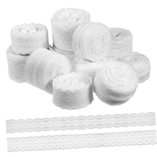 Anneome 12 Rollen Weißes Spitzenband Hochwertiges Dekorationsband für Blumensträuße Bastelarbeiten Hochzeiten und Mehrere Erhältlich Reißfest und Elegant Anneome 12 Rollen Weißes Spitzenband Hochwertiges Dekorationsband für Blumensträuße Bastelarbeiten Hochzeiten und Mehrere Erhältlich Reißfest und Elegant von Anneome