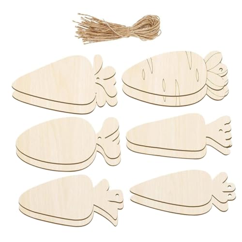 Anneome 12 Sätze DIY Holzkarotten Ausschnitte Teiliges Set Unvollendete Karotten Ornamente Natürliche Holzscheiben für Ostern zum Basteln und Dekorieren Anneome 12 Sätze DIY Holzkarotten Ausschnitte Teiliges Set Unvollendete Karotten Ornamente Natürliche Holzscheiben für Ostern zum Basteln und Dekorieren von Anneome