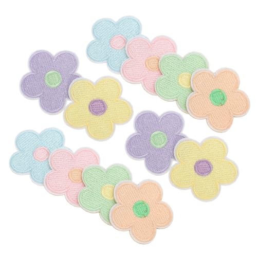 Anneome 12 Stück Aufnäher mit Blumenstickerei Applikationen für Bekleidung Flicken für Hosen bestickt Flicken für Kleidung schuhreparatur stickrahmen Flecken Stoffblumen Polyester von Anneome