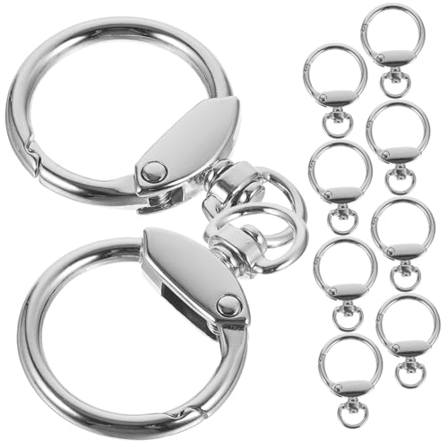 Anneome 12 Stück Feder Ringe Legierung Schnapp Verschlüsse für Schlüsselanhänger Praktische O Ringe für DIY Bastelprojekte und Schlüsselorganisation Anneome 12 Stück Feder Ringe Legierung Schnapp Verschlüsse für Schlüsselanhänger Praktische O Ringe für DIY Bastelprojekte und Schlüsselorganisation von Anneome