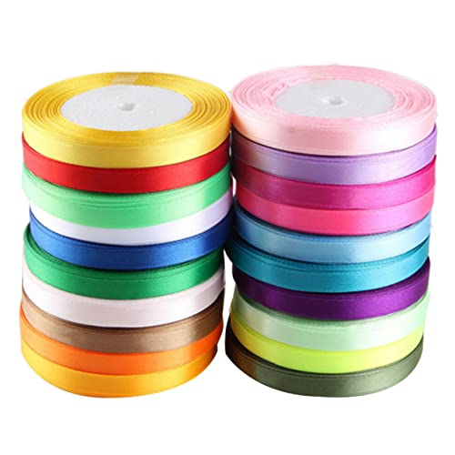 Anneome 12 Stück Geschenkverpackungsband Seidenband Farben Sortiert Dekoration Weihnachten Glänzend Stoff Band Zum Verpacken Buntes Band Basteln Bänder Für Handwerk Schleife Zeremonie von Anneome