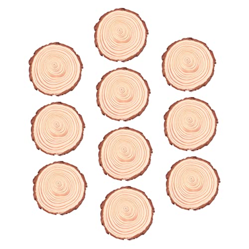 Anneome 12 Stück Runde Holzscheiben Unbehandelte Naturholz Scheiben für Diy Bastelprojekte Tischdeko Hochzeit und Weihnachtsdekoration Vielseitig Einsetzbar von Anneome