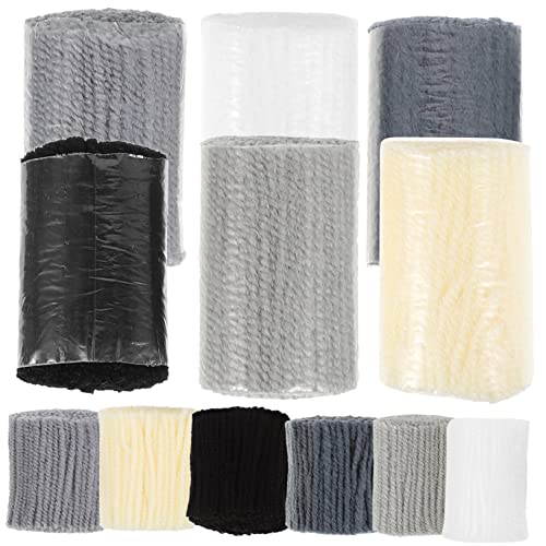 Anneome 12 Stück Stickgarn für Teppiche Stränge Teppichgarn selber machen Häkelgarn Beige dekoratives Knüpfgarn teppich geflochten Teppichweben Teppichzubehör DIY Knüpfgarn DIY-Garne Acryl von Anneome