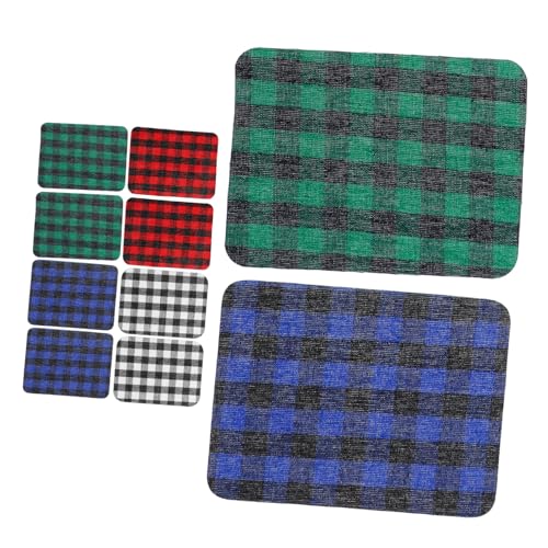 Anneome 12 Stück Teiliges Bügelflicken Robustem Karostoff Hitzeaktivierter Textilkleber Vielseitig für Karoshirts Kleider Schuhe Taschen Kissenbezüge Einfache Reparatur und Dekoration von Anneome