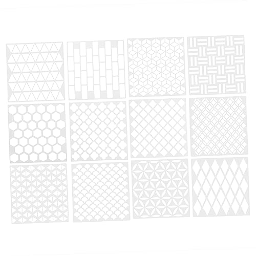 Anneome 12 Stück Teiliges Diy Malschablonen für Wand und Bodenmalerei Wiederverwendbare Zeichenschablonen Geruchlosem Material für Projekte von Anneome