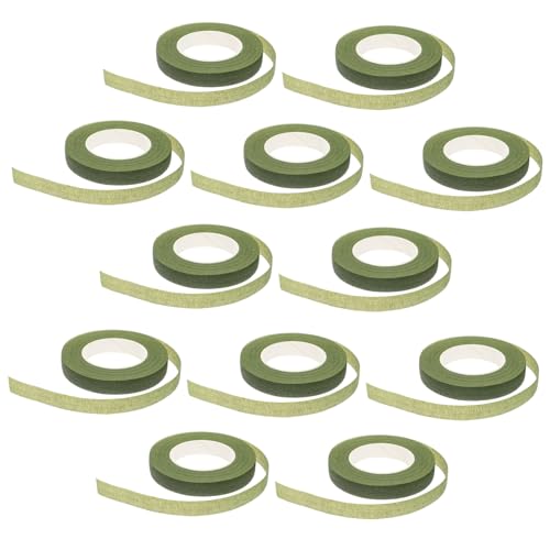 Anneome 12 Stück Teiliges Floristenband Breit Yards Dehnbares Klebeband für Blumenstiele Frischblumen und Kunstblumen Bastelbedarf Sicheres Wickeln für Hochzeitssträuße und DIY Projekte von Anneome