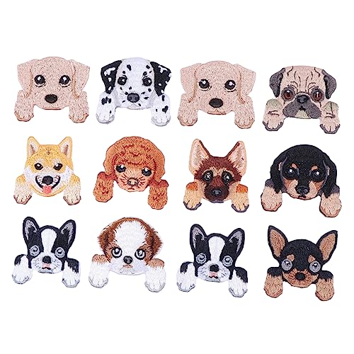 Anneome 12 Stück Teiliges Hundemuster Aufnäher Gestickte Bügel und Näh Patches für Kleidung und Reparaturen für Diy Projekte und Styles von Anneome