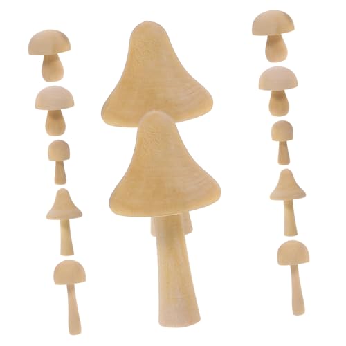 Anneome 12 Stück Teiliges Mini Holzpilze Unbemalt Leichte Langlebige Naturbelassene Pilz Deko für DIY Basteln Miniatur Gartenfiguren Handliche Tisch und Wohnraumdekoration Anneome 12 Stück Teiliges Mini Holzpilze Unbemalt Leichte Langlebige Naturbelassene Pilz Deko für DIY Basteln Miniatur Gartenfiguren Handliche Tisch und Wohnraumdekoration von Anneome