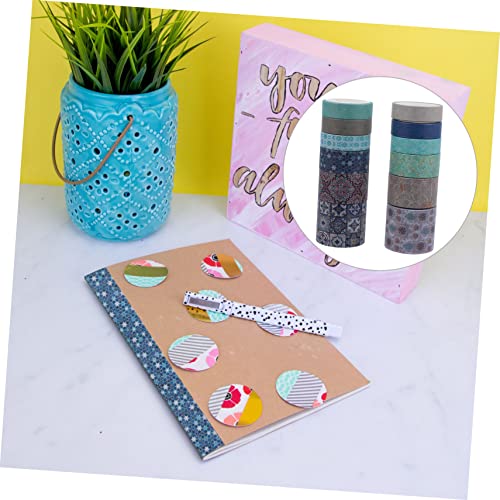 Anneome 12 Stück Teiliges Vintage Washi Tape Set Dekoratives Klebeband Klaren Mustern Vielseitig Einsetzbar für Scrapbooking Tagebücher DIY Bastelprojekte Geschenkidee für Bastelfreunde von Anneome