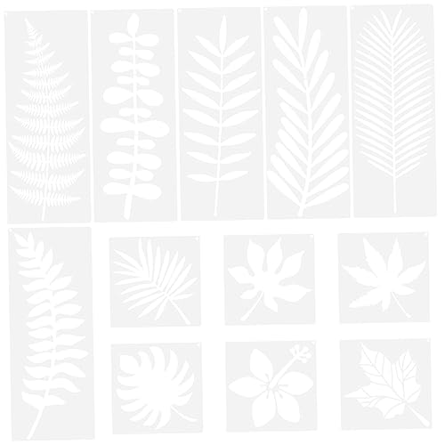 Anneome 12 Stück Teiliges Wiederverwendbarer Malvorlagen Tropische Pflanzen und Blumen Schablonen für DIY Projekte Geeignet für Wände Türen Scrapbooking und Mehr von Anneome