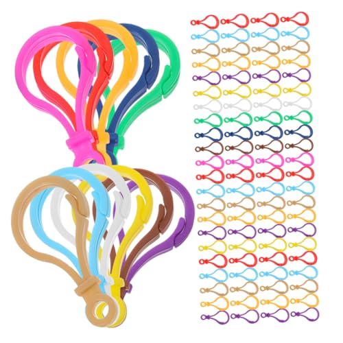 Anneome 120 Stück Bunte Kunststoff Schlüsselanhänger Clips Lobster Claw Karabiner für DIY Bastelprojekte Rucksäcke und Anhänger Leicht und Robust für Kreative Anwendungen von Anneome