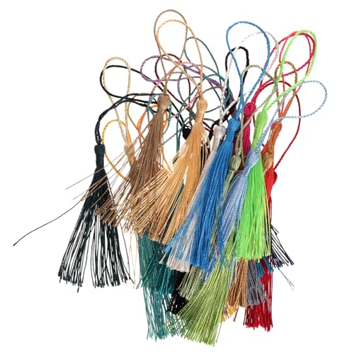 Anneome 120 Stück Diy Zubehör Handfächer Falten Klare Lesezeichen Perlen Für Schmuckhersteller Anhänger Wohnkultur Goldschnur Quasten -zauber Gießen Quastenband Dekorationen Colorful Stoff von Anneome