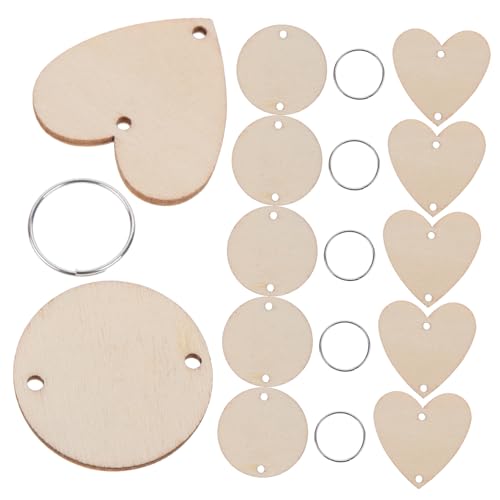 Anneome 120 Stück Teiliges Holzscheiben mit Löchern Runde und Herzförmige Holzanhänger Schlüsselringe Zubehör für Hängenden Geburtstags Erinnerungskalender und DIY Wanddekoration Anneome 120 Stück Teiliges Holzscheiben mit Löchern Runde und Herzförmige Holzanhänger Schlüsselringe Zubehör für Hängenden Geburtstags Erinnerungskalender und DIY Wanddekoration von Anneome