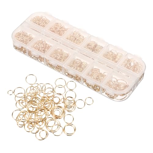 Anneome 1200Stücke Eisen Sprungringe Mehrzweck Biegeringe für Schmuckherstellung Robust und Langlebig für DIY Projekte und Schmuckreparatur von Anneome