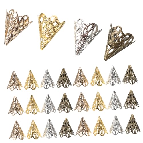 Anneome 120Stücke DIY Schmuckperlenkappen für Armbänder und Hohlperlenkappen Antikgrün für Schmuckherstellung von Anneome