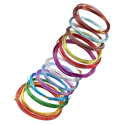 Anneome 12Rollen Biegbarer Aluminiumdraht für DIY Schmuckherstellung Oxidiertes Farbenfrohes Bastelzubehör pro für Projekte und Langlebige Designs von Anneome
