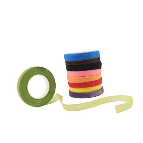 Anneome 15 Rollen 30 farbiges Band künstliche blüten sztuczne kwiaty farbiges klebeband blumenstecker hochzeitdeko farbiges Blumenband klebrig Wickelband mit Blumenstiel Klebeband von Anneome