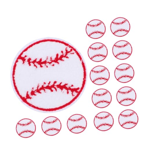 Anneome 15 Stück Teiliges Baseball Bügelbild Bestickte Baseball Patches zum Aufbügeln Strapazierfähige Applikationen für Jeans Jacken Hüte Dekorative Flicken für DIY Kleidung und von Anneome