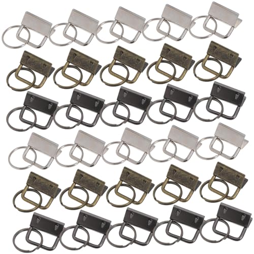 Anneome 150 Stück Teiliges Schlüsselanhänger set Schlüsselanhänger hardware für Armband Schlüsselring Zubehör in Silber Antikgrün und Schwarz Einfache Montage für Schlüsselbänder und von Anneome